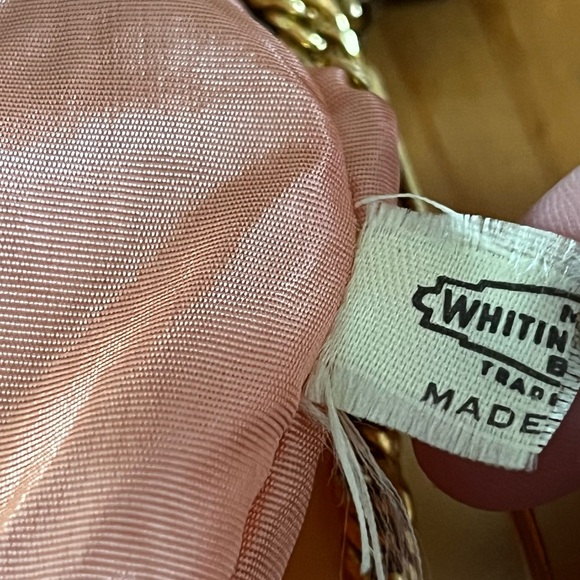 Vintage Whiting and Davis Face Flower Mesh Gold Purse Shoulder Bag Rare Chain - Picture 12 of 16